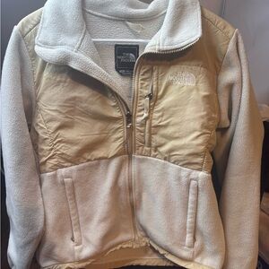 The North Face Tan and Cream Fleece Jacket